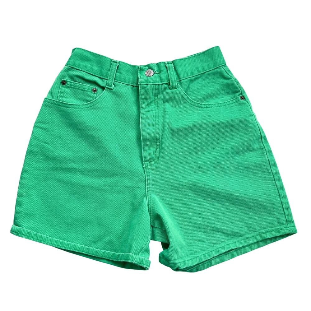 Vtg 1990s Best American Clothing Co. High Waisted Green Shorts 3/4
